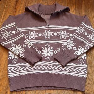 Women’s Quarter-Zip Holiday Sweater